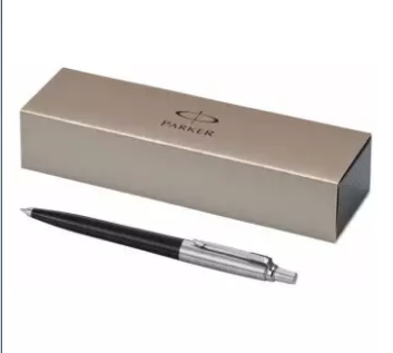ปากกาปากเกอร์ลูกลื่นกด-จอตเตอร์ด้ามสีดำ+กล่องผอม  