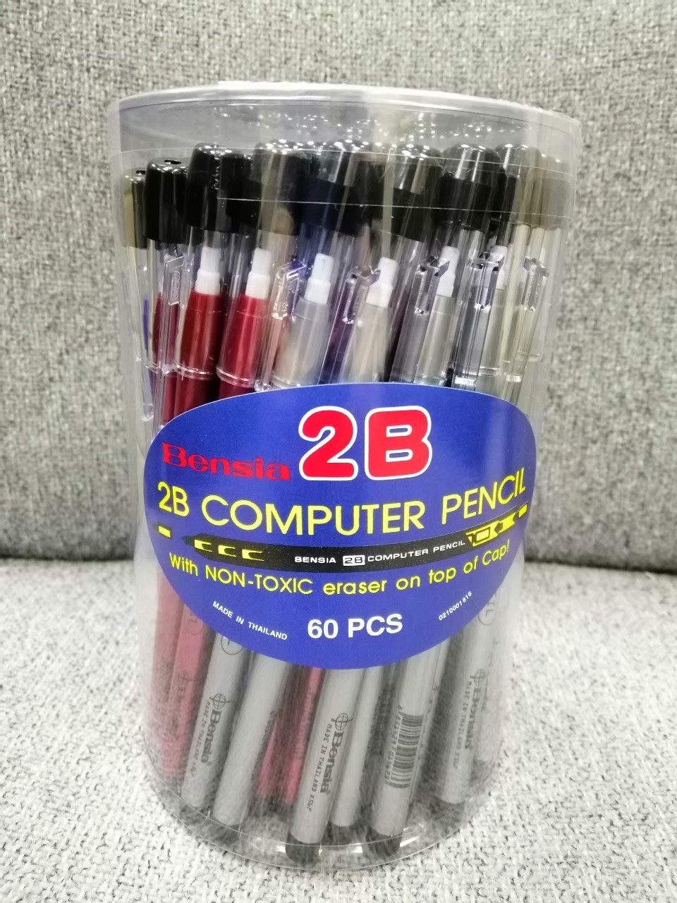 ดินสอต่อไส้Pronto ด้ามอ้วน 2B มียางลบ (กระป๋อง50ด้ามลัง32กระป๋อง)