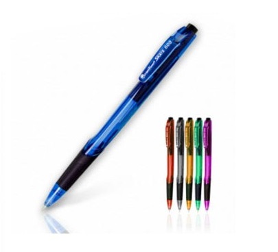 ปากกาเจลควอนตั้มกด  SKATE 600 น้ำเงิน  0.7 มม.  ด้ามคละสี (กระป๋อง50ด้าม) 