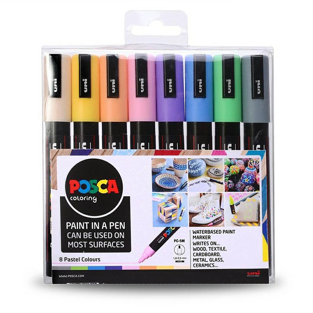 ปากกา POSCA ชุด8สี (กล่อง12ชุด)(ไม่รับคืนทุกกรณี)  