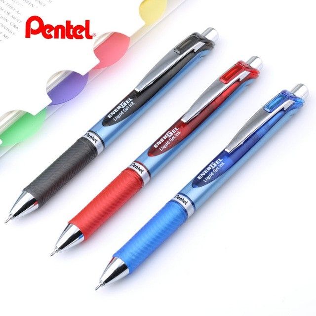 ปากกาหมึกเจลหัวเข็ม เพนเทล แบบกด Energel BLN75 (12/10)(ไม่รับคืน)